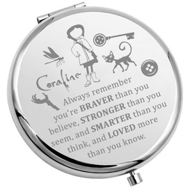 WSNANG Horror Cartoon Movie Gift The Secret Door Thriller Movie Makeup Mirror Fantasy Film Lover Gift Ghost Mother Merchandise (Ghost Mom Mirror-Steel)