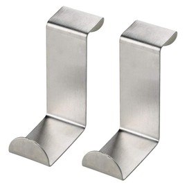 Pack of 2 Door Hooks Stainless Steel Wardrobe Hooks Bathroom Hooks for Door and Drawer