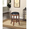 Boraam Wood Cordova 24.5" Backless Swivel Bar Stool in Cappuccino