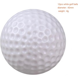 Practice Foam Golf Balls, 12Pcs Foam Sponge Soft Elastic Golf Balls,Foam Golf Practice Balls,Sports Foam Practice Golf Balls,Foam Sponge Soft Elastic Golf Balls,Foam PU Golf Practice Balls,White