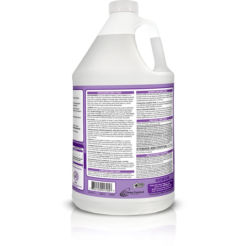OdoBan Disinfectant Concentrate and Odor Eliminator, Made in the USA,