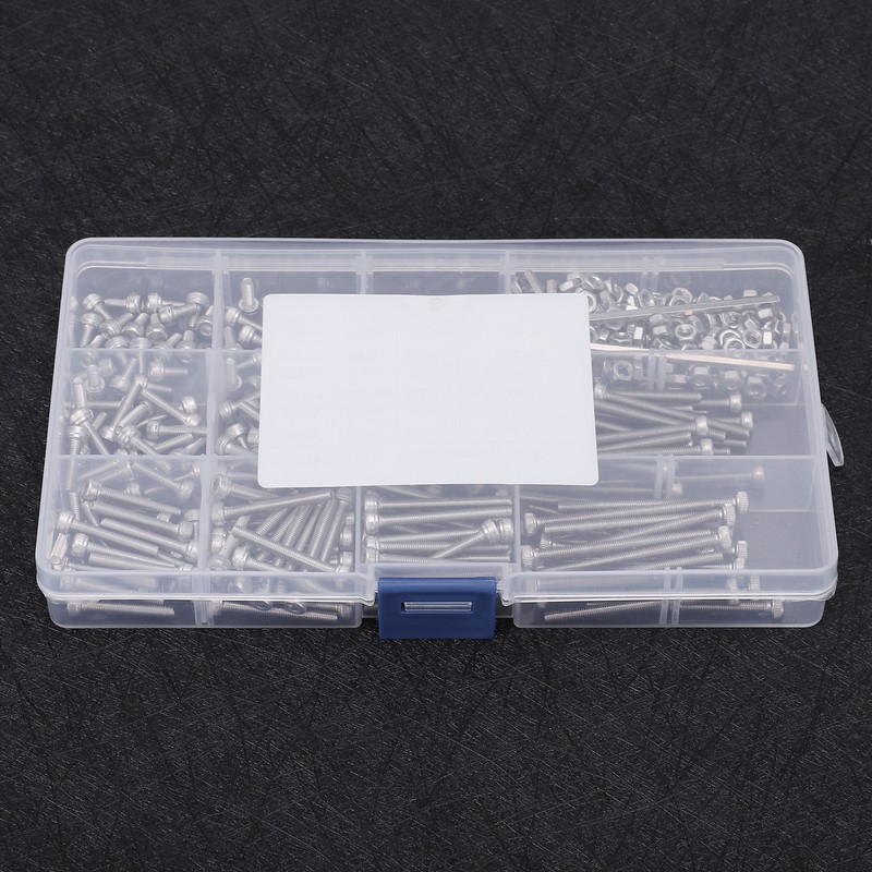 450pcs M3 Stainless Steel Cup Head Hex Socket Screw with