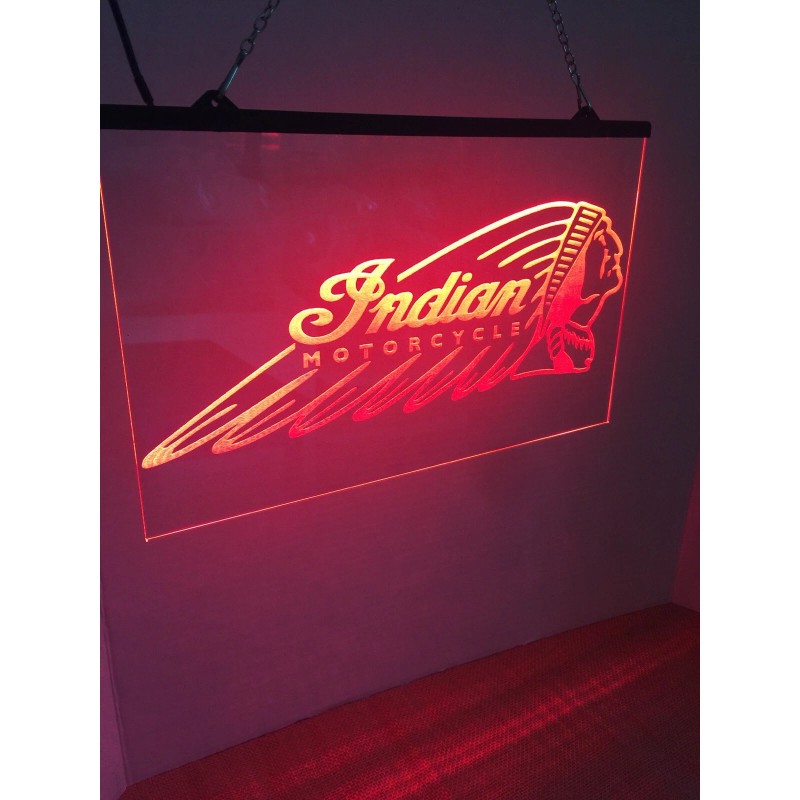 Indian Motorcycle Led neon Light Sign Man Cave Garage