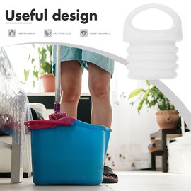 Healvian 3pcs Mop Bucket Plug,Mop Bucket Stopper,Replacement Drain Plug,Sink Stopper Drain Outlet Stopper,Mop Bucket Drain Stopper,Drain Stopper Plug,Rotate Rubber Plug,Mop Bucket Attachments,18mm