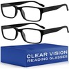 Gaoye 2-Pack of Reading Glasses +2.5 - Blue-Light Filter, UV