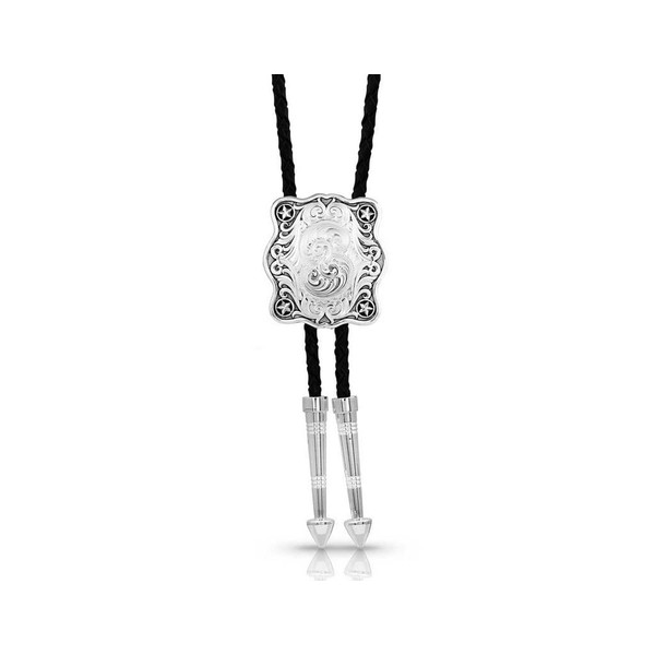 Montana Silversmiths Men's Scalloped Square Bolo Tie - BT5278NF One