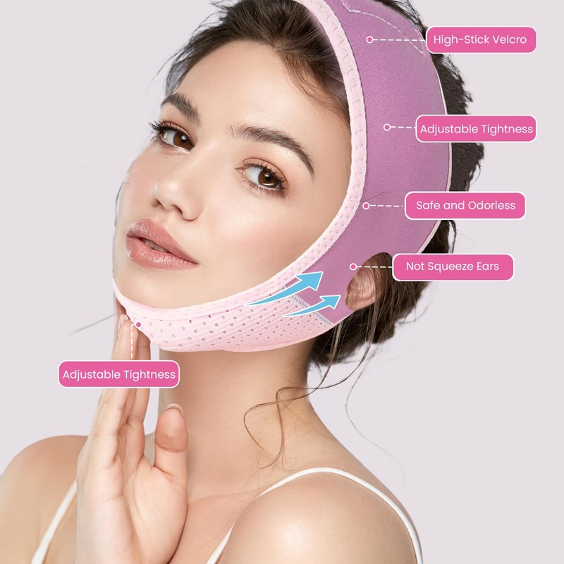 ParaFaciem Reusable V Line Mask Facial Slimming Strap Pink
