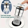 2 Pack Bathroom Sink Stopper Hair Catcher Pop-Up Stainless Steel