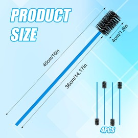 4pcs Condensate Trap Flexible Drain Brush, 16 Inch Nylon Condensate Pipe Drain Cleaning Brush Flexible Drain Tube Brush with Soft Brush Head for Dirt Clean Condensate Traps Clean