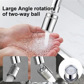 2 x water tap extension, kitchen tap extension, kitchen tap attachment, 360 degree tap attachment, suitable for kitchens, bathrooms and toilet taps