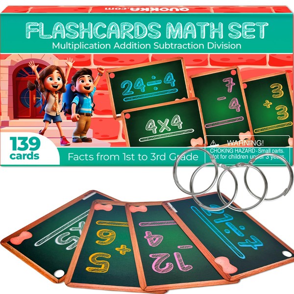 QUOKKA Math Flash Cards for Kids Ages 4-8 - Addition