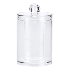 Cotton Round Dispenser, Round Clear Acrylic Makeup Cotton Pad Swab Holder Makeup Cosmetic Storage Organizer Box Cotton Pad Holder Cotton Pad Dispenser