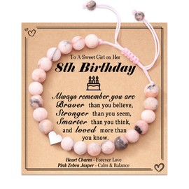 Birthday Gifts for Girls, 8 year old Girl Gifts, Sweet 8 Birthday Bracelet Gifts for Sister Niece Daughter Granddaughter