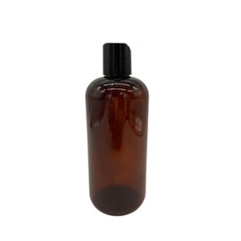 Natural Farms 16 oz Amber Boston Plastic Bottles -3 Pack Empty Bottle Refillable Containers - Essential Oils - Hair - Cleaning Products - Aromatherapy | Black Disc Caps