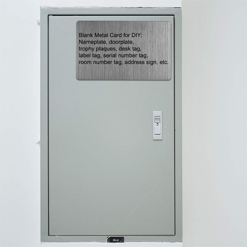 uxcell Blank Metal Card 100x60x0.4mm Brushed 201 Stainless Steel Plate