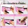 EZUVITA Light Duty Staple Gun for Wood, Pink Upholstery Staple
