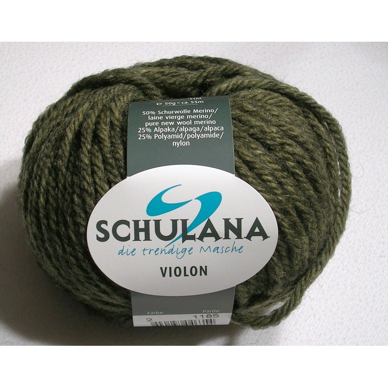 Schulana Violon Solid Virgin Wool Blend Yarn Olive (2)