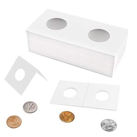 Coin Flips for Half Dollars - 50 PCS 31.5mm/1.2inch Cardboard Holders for 2x2 inch Pockets CS07315