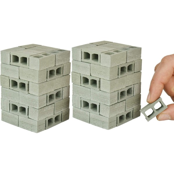 Acacia Grove Mini Cinder Blocks, 120 Pack, 1/12 Scale