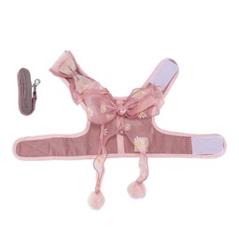 Cat Harness and Leash Set Breathable Fairy Bowknot Vest Cat Rope for Walking OutdoorFairy Pink S
