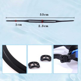 NAUZE 6Pieces Swimming Goggle Strap Black Removable Goggles Straps Sports Replacement Spare Accessories for Kids Adults Swimming Tool