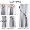 Pretty Jolly 2 Pack Long Tassel Curtain Tiebacks Handmade Braided