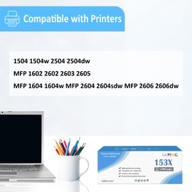 LAIPENG Compatible 153X W1530X (153A W1530A) Toner Reload Kit 5000 Pages for 1602 2602 2603 2605 1504w 1604w 2504dw 2604sdw 1504 2504 2606 2606dw MFP 1604 2604 Printers Toner Refill Kit