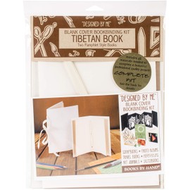 Books By Hand Designed By Me Blank Cover Bookbinding Kit-Tibetan Book, Ivory 4.25x6.5 & 5x7.5