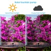 AISITIN 3.5W Solar Fountain Pump 1500mAh Battery Solar Bird Bath