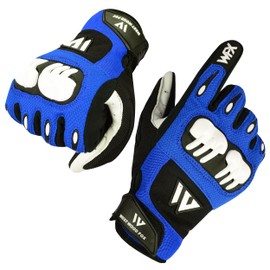 WESTWOOD FOX Motorbike gloves for men and women,Breathable, Touchscreen, Palm Pads motorcycle gloves for BMX,Cycling, ATV,MTB Racing,Road Racing,climbing,Hiking,and outdoor activities (Blue, XL)