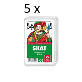 Ass Altenburger Spielkarten Skat French Image Sheet in Plastic Case Pack of 5
