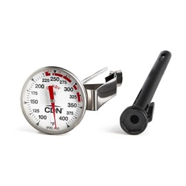 CDN ProAccurate Candy & Deep Fry Thermometer | Insta-Read 7" Stem | NSF Certified | 100–400°F Range | For Candy, Sugar, Oil, Deep Frying, Roasts, Poultry | Adjustable Pot Clip | IRXL400
