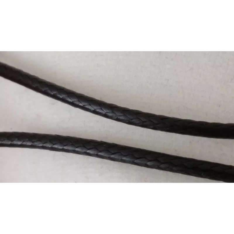 Buycelebrate Black Leather Twisted Hand Braided Rope Chain Cord String