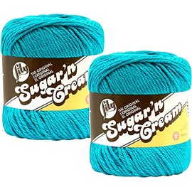 Lily Sugar 'N Cream Super Size Yarn 100% Cotton 4 oz Mod Blue Set of 22