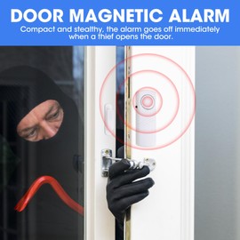 4-Pack Wireless Door & Window Alarms – 90dB Security Sensors for Child Safety, Burglar Deterrent, Home/Office DIY Installation (White)