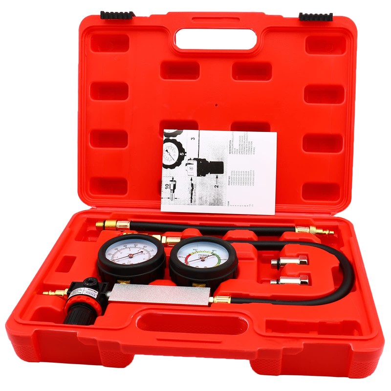 New Cylinder Dual Gauge Leakdown Tester, Engine Cylinder Leak Down
