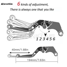 R QIANKONG Vulcan S650 Brake & Clutch Levers Set Foldable Extendable CNC Fit Compatible with Vulcan S 650 2015-2022 Motorcycle Accessories-Black
