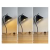 Table Lamp with Cloth Pleated Lampshade Metal Modern Nightstand Bedside