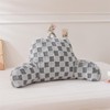 Holawakaka Checkered Reading Pillow with Arms, Adults Backrest Reading &