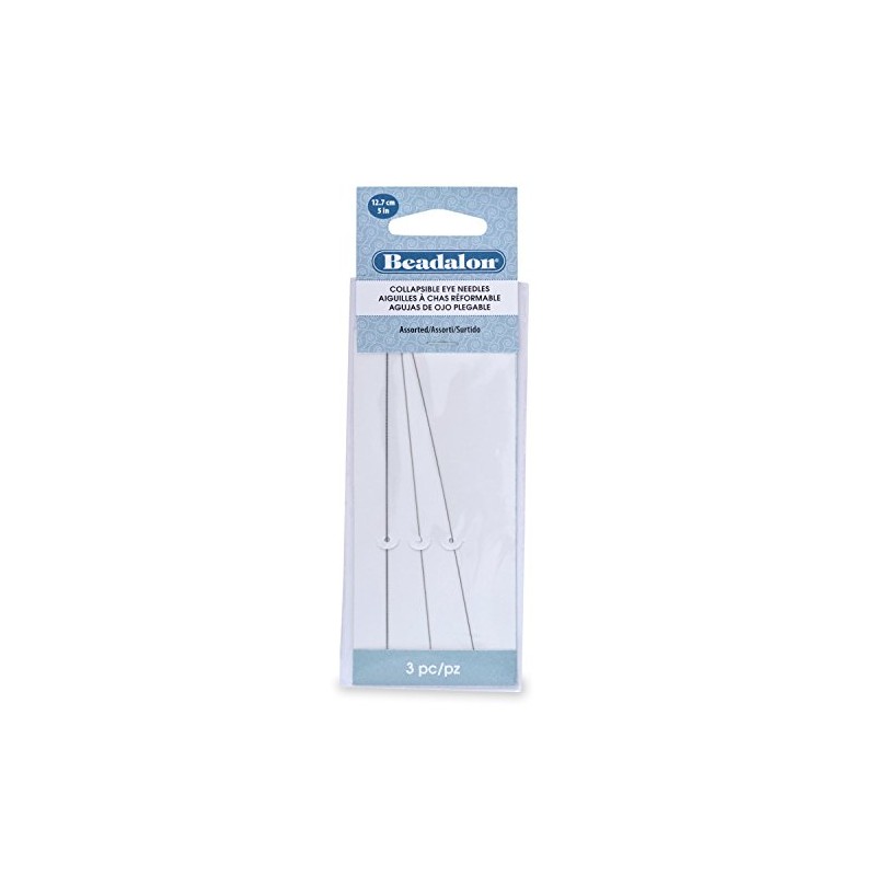 Beadalon Collapsible Eye Needles Assorted 13cm 3 Pieces