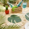 12Pcs Placemats and Palm Placemat, Green Straw Leaf Table Mat,