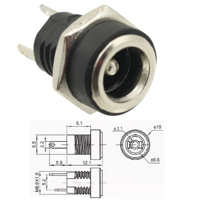 10Pcs Dc Power Jack Mini DC Power Supply Jack Socket