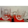 MIKASA CHRISTMAS TREE LEAD CRYSTAL SET OF 2 COFFEE TEA