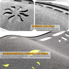 AUQDD Gray Dashboard Dash Cover Flannel Mat Custom Fit for 2011 2012 2013 2014 2015 2016 2017 2018 2019 2020 Jeep Grand Cherokee Anti-Glare, Anti-Reflection, No Peculiar Smell - NOT Grand Cherokee L