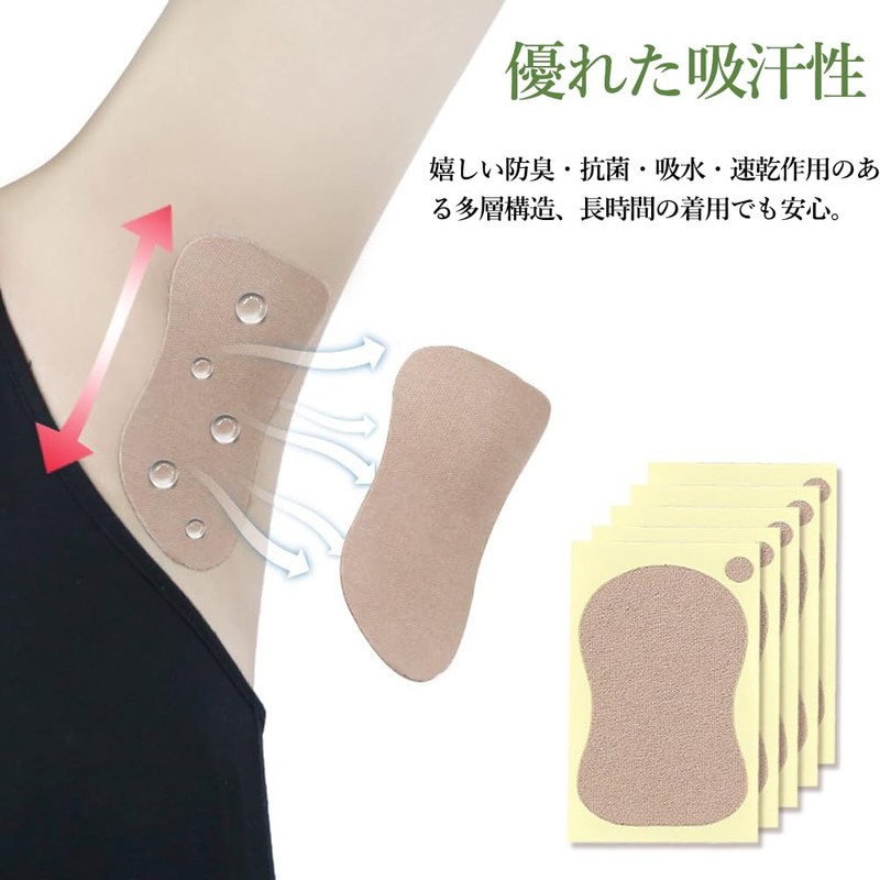 LIANHATA Underarm Sweat Pads, 30 Pieces, Antibacterial, Deodorizing, For Excessive