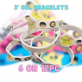 LANASPARTY LITTLE BABY BUM gift box birthday party supplies centerpiece decoration theme - 6pc Gel Bracelets