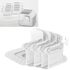 Bed Sheet Holders for Corners with Lock Strips, 4 Pack Adjustable Sheet Holders, Heavy Duty Fitted Sheet Holder, Keep Sheets Firm & Tight, Bed Sheet Holder Suitable for All Sheets (White)