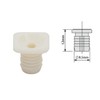 Silverline 8mm Plastic Hinge Dowel Inserts with Screws, 50 Pcs