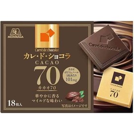 Morinaga & Co., Ltd. Curry de Chocolat Cacao 70, 18 Sheets x 6 Boxes