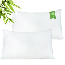 Waterproof Pillow Protectors 48x74 Anti Allergy 2 pack Zipped 100% Bamboo Double Layer